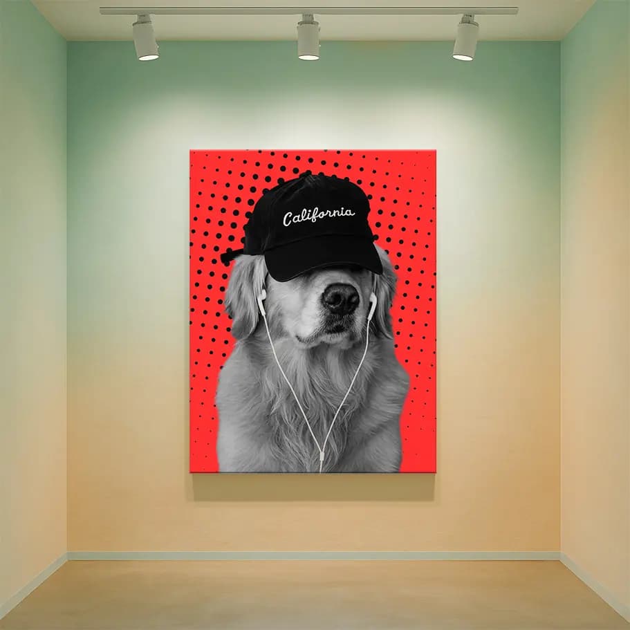 Game 3D Şapkalı Köpek Posteri