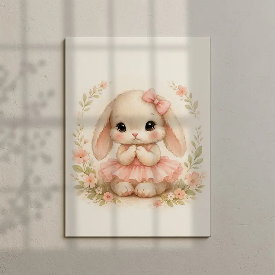 Sevimli Tavşan Bebek Odası Posteri