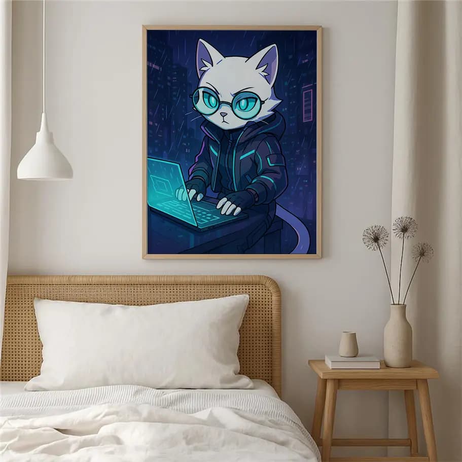 Yazılımcı Kedi Posteri