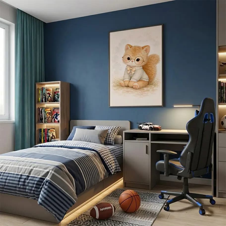 Gözlüklü Sevimli Sincap Posteri