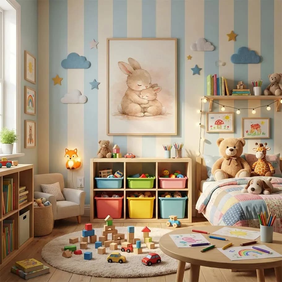 Anne ve Yavru Tavşan Sarılması Posteri