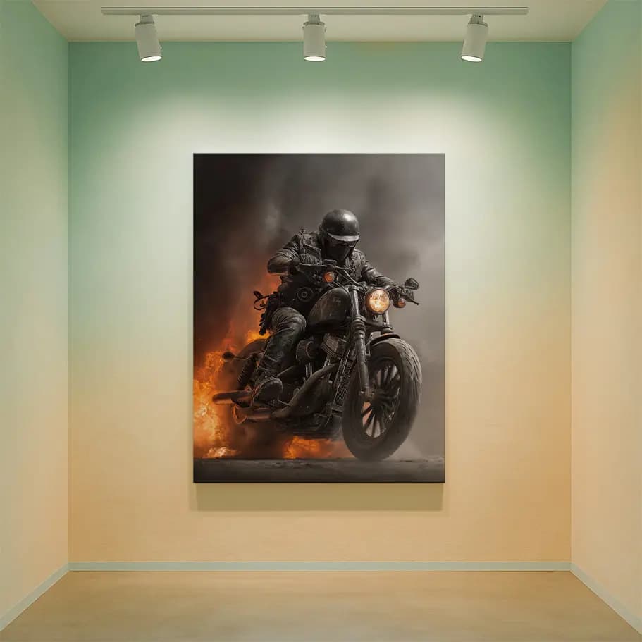 Biker Motosiklet Poster 