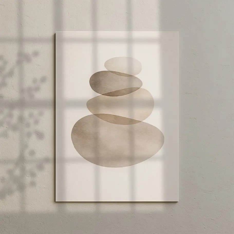 Minimal Zen Taşları Poster