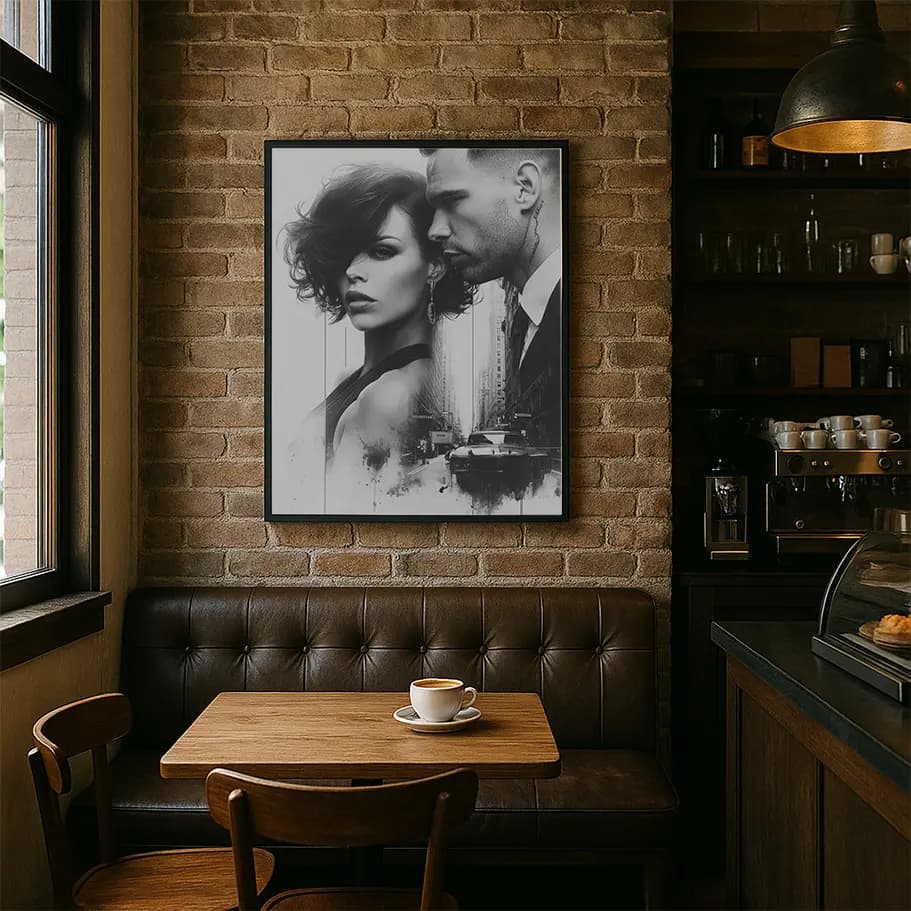 Siyah Beyaz Noir Çift Poster