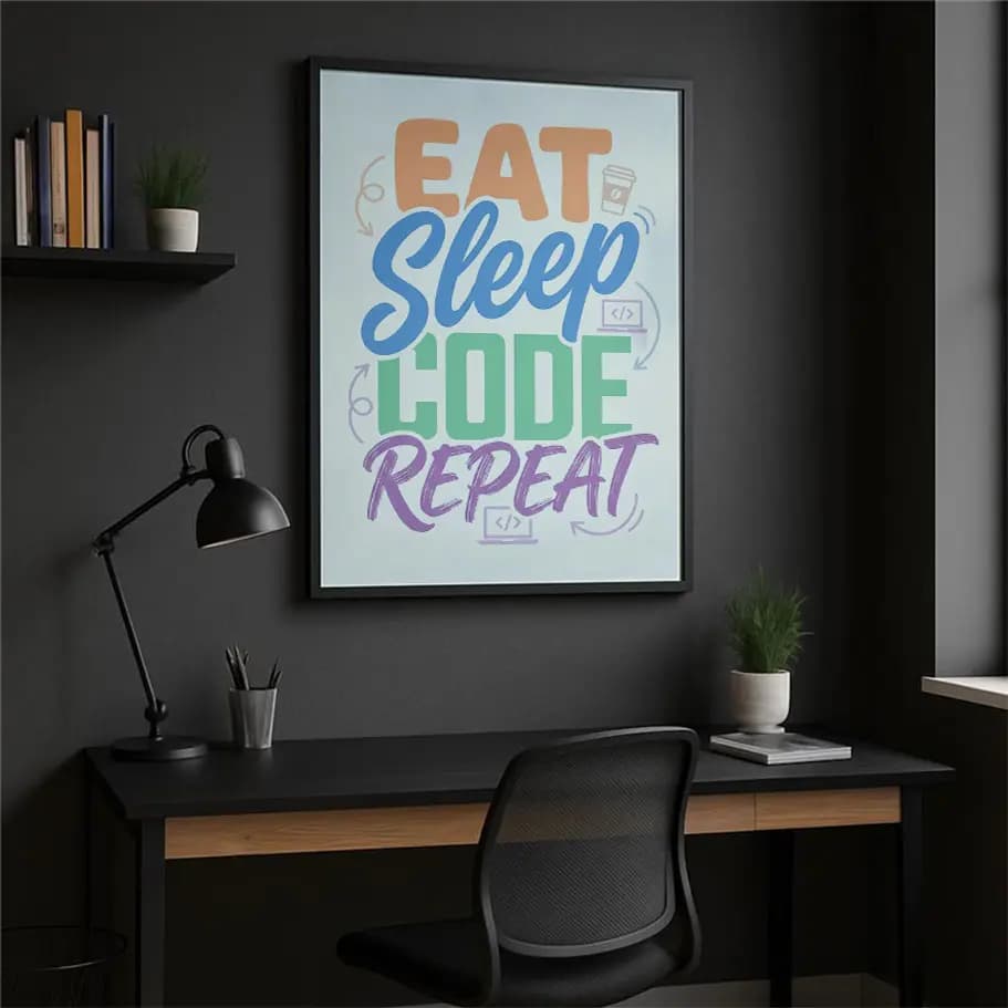 Eat Sleep Code Repeat Posteri
