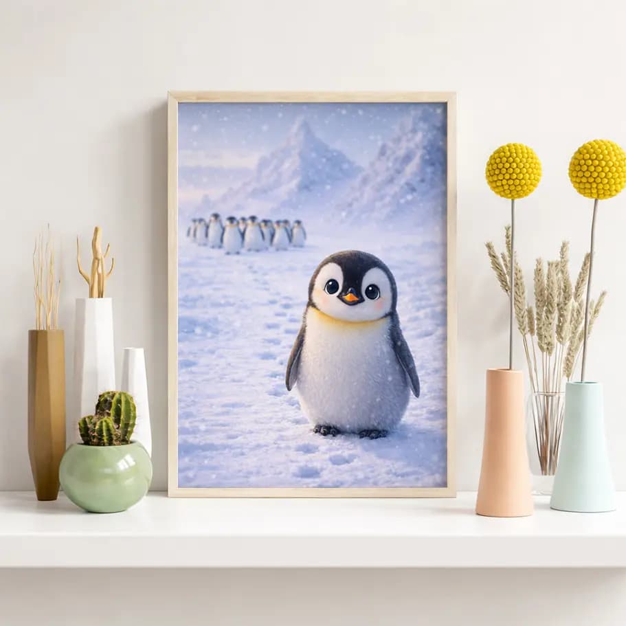 Sevimli Yavru Penguen Posteri