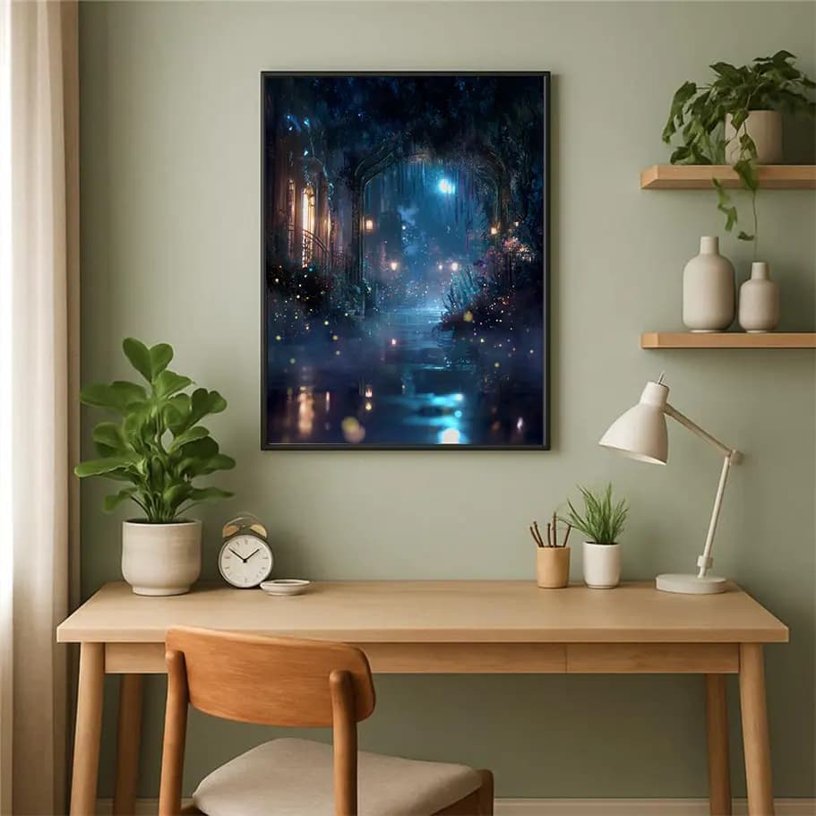 Mistik Gece Bahçesi Poster