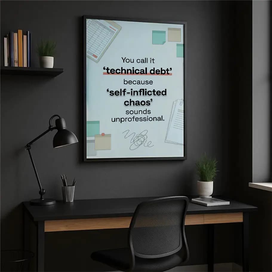 Teknik Borç Poster: Yazılımda “Kendi Yarattığın Kaos”