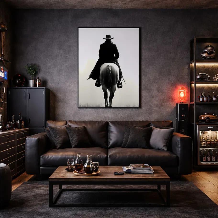 Sanatsal At Temalı Modern Poster