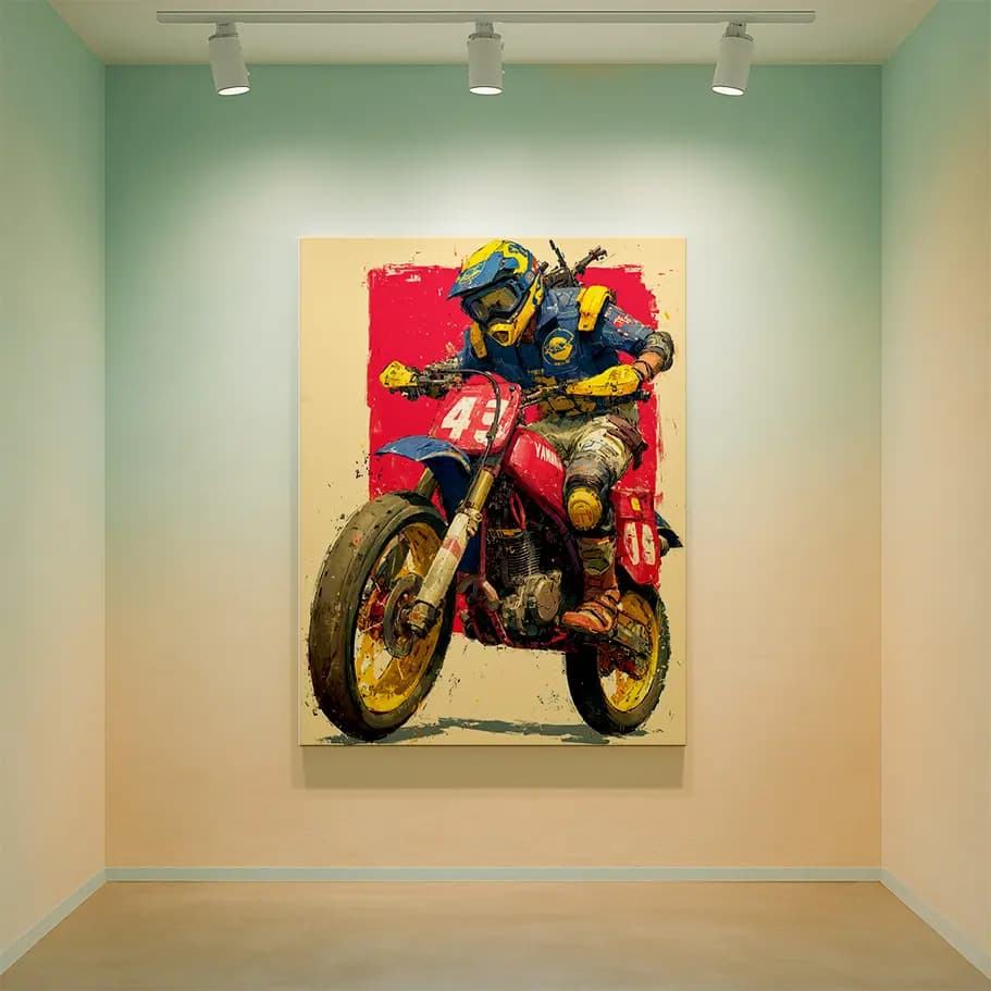 43 Numaralı Yamaha Motokros Posteri 