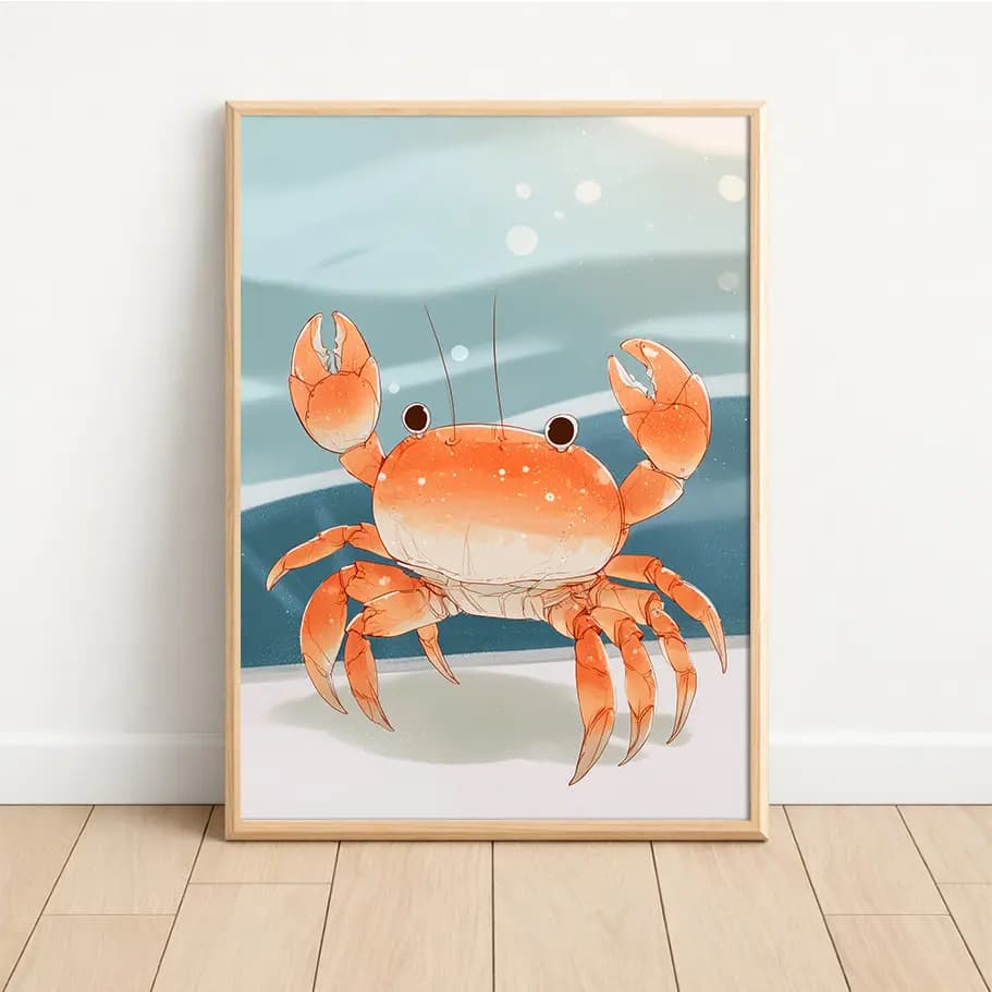 Yengeç Burcu Posteri (Cancer) | Minimal & Modern Duvar Dekoru