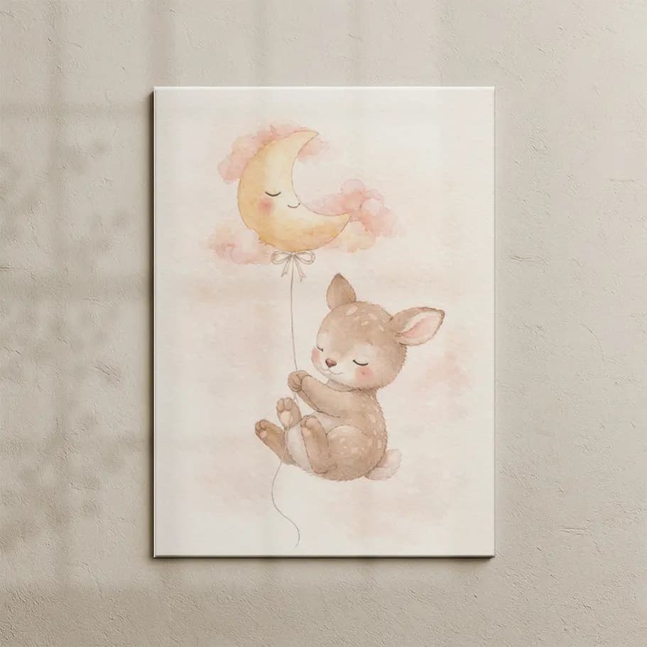 Ay Balonlu Yavru Geyik Poster