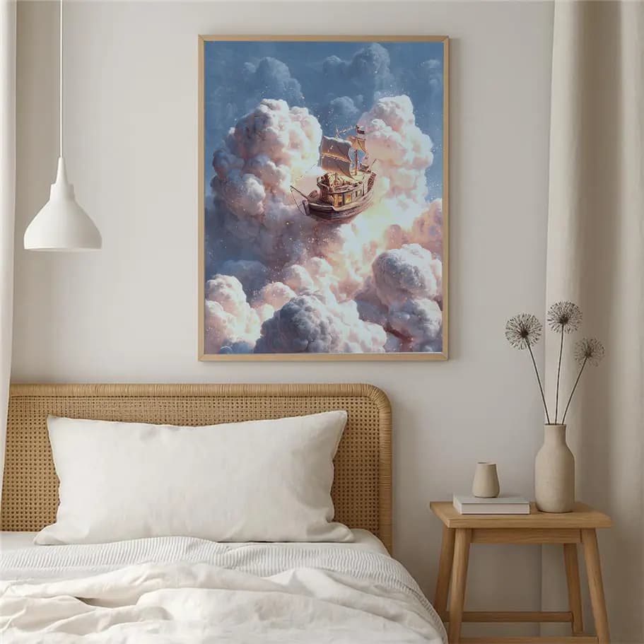 Bulutların Üzerinde Yüzen Gemi