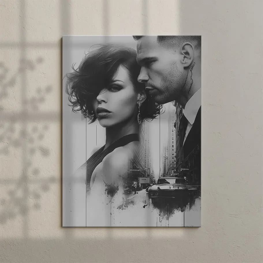 Siyah Beyaz Noir Çift Poster