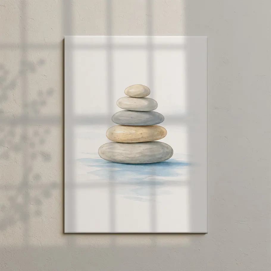 Minimal Sulu Boya Posteri