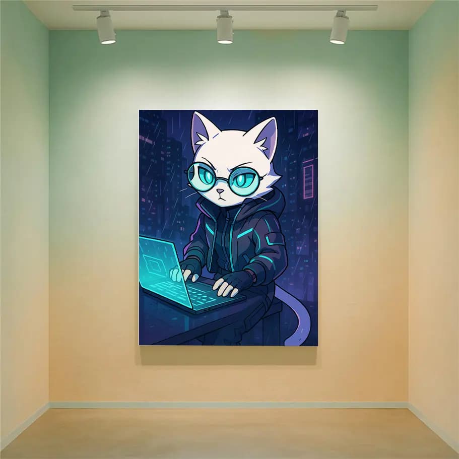 Yazılımcı Kedi Posteri