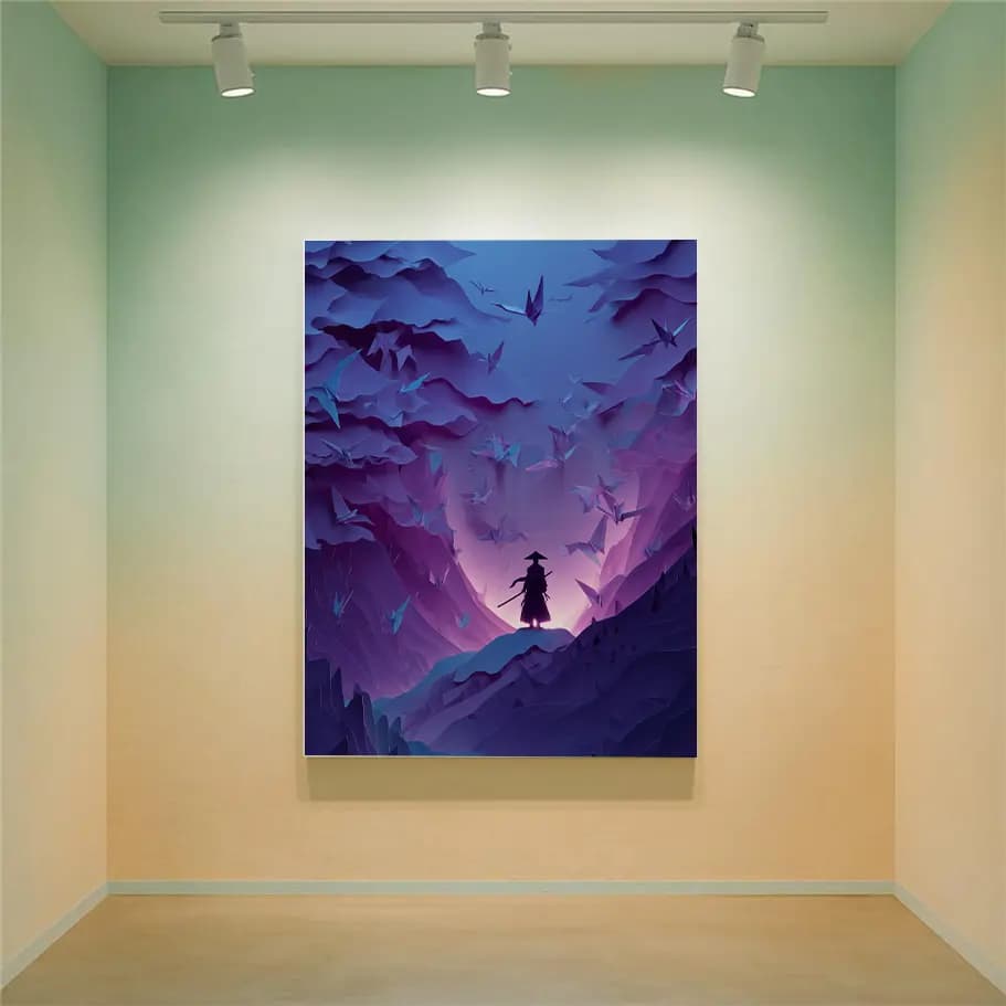 Samuray ve Origami Poster