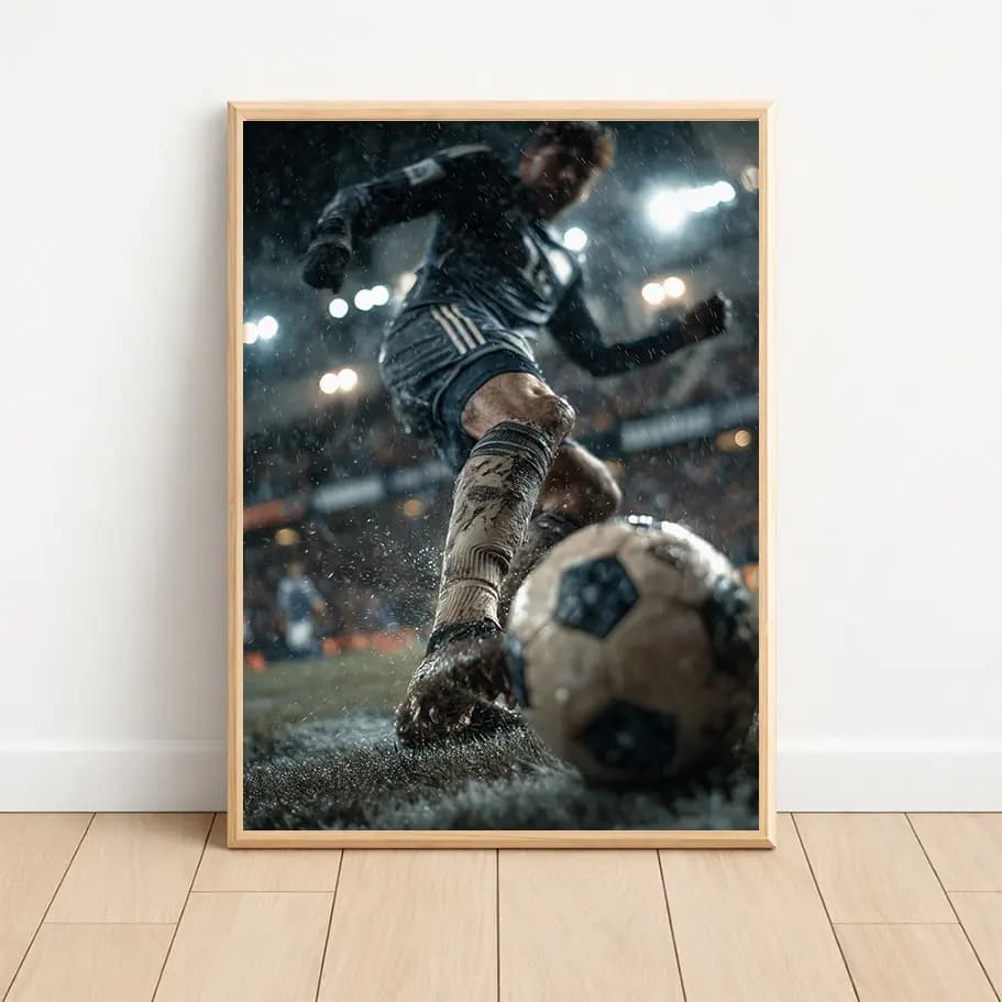 Çamurlu Saha Futbol Posteri