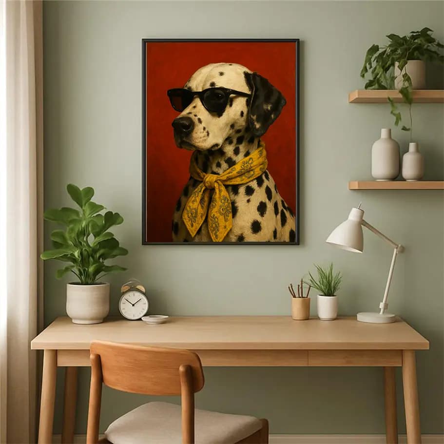 Güneş Gözlüklü Dalmaçyalı Poster