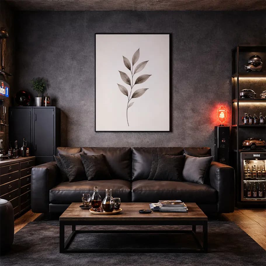 Yaprak Dal İllüstrasyonu Duvar Posteri