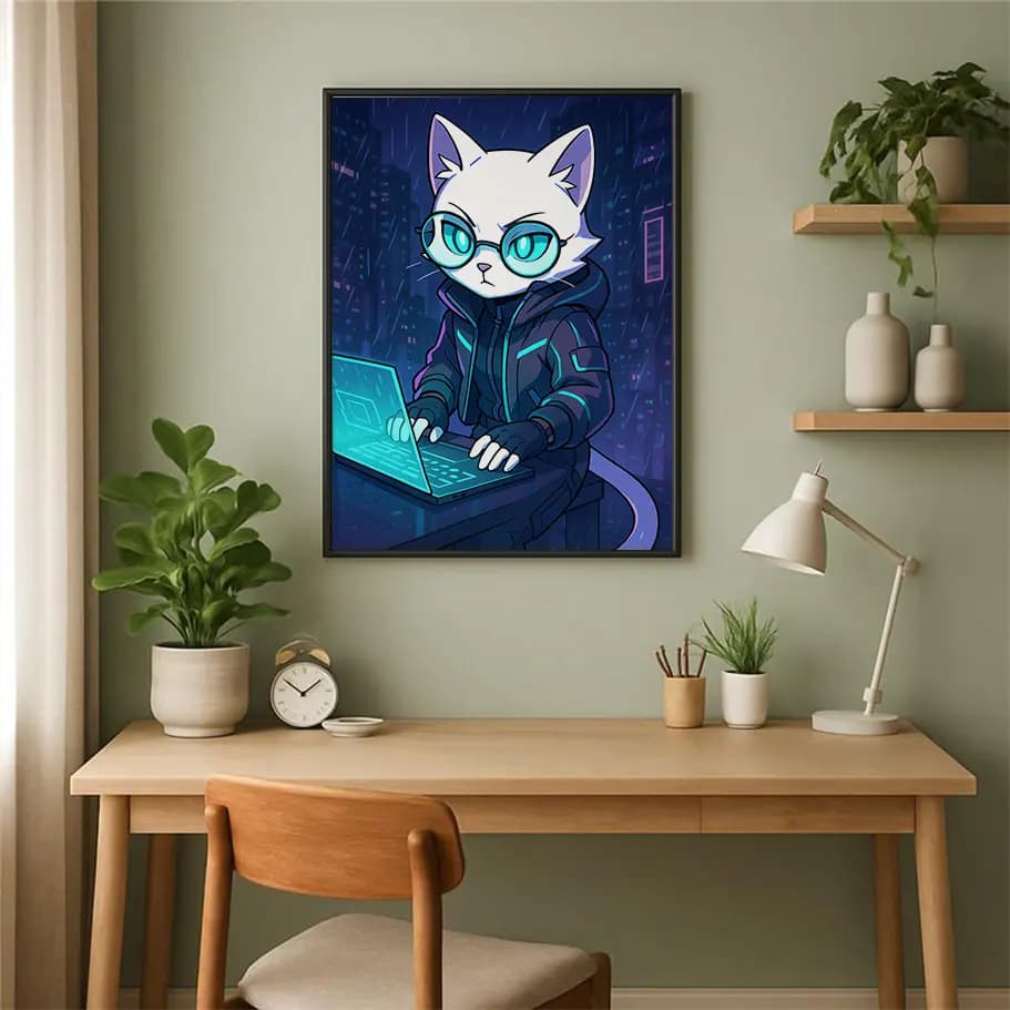 Yazılımcı Kedi Posteri