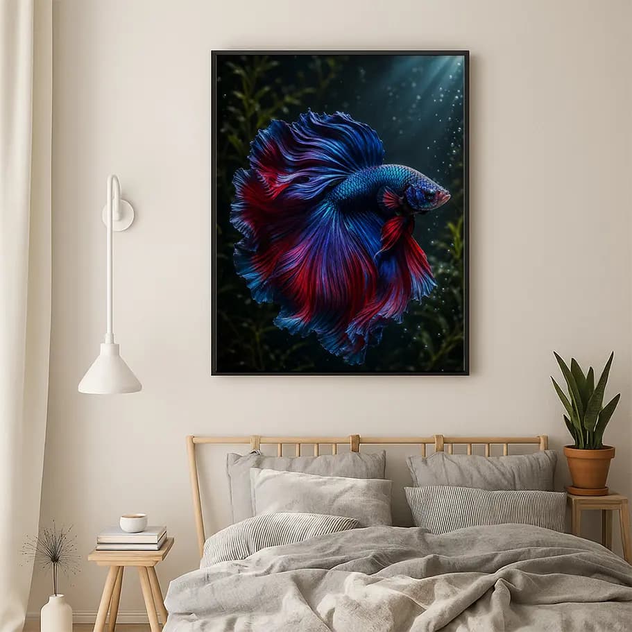 Renkli Beta Balığı Posteri