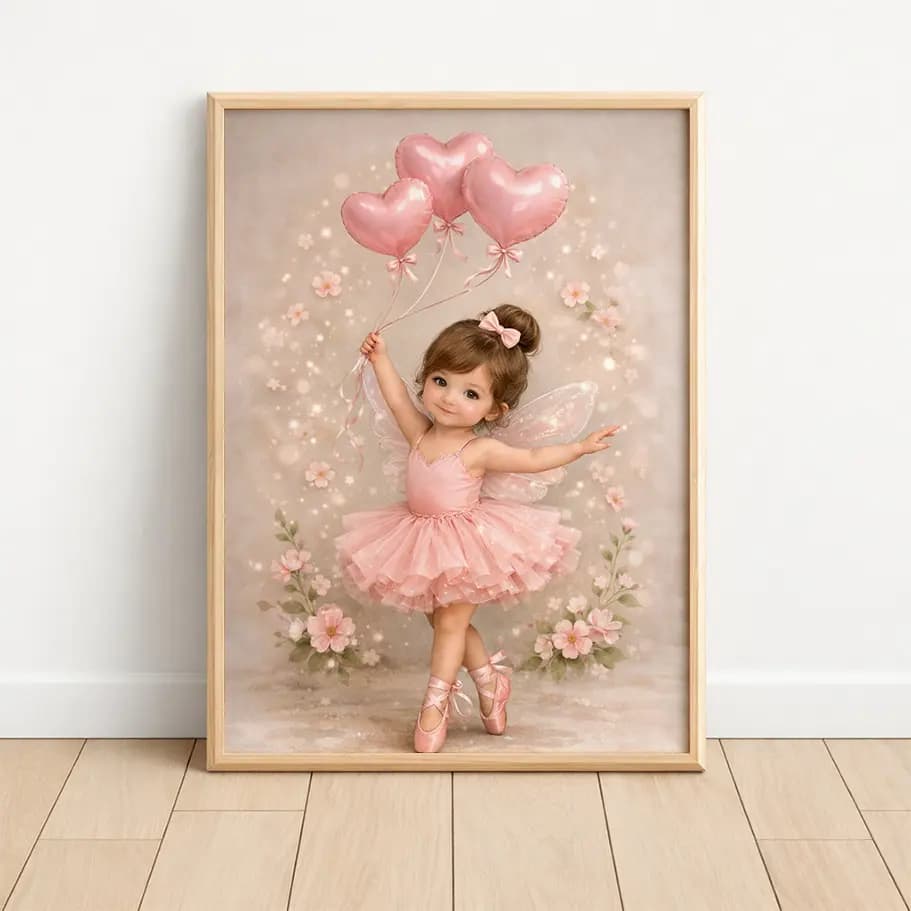 Pembe Balerin Peri Kız Posteri