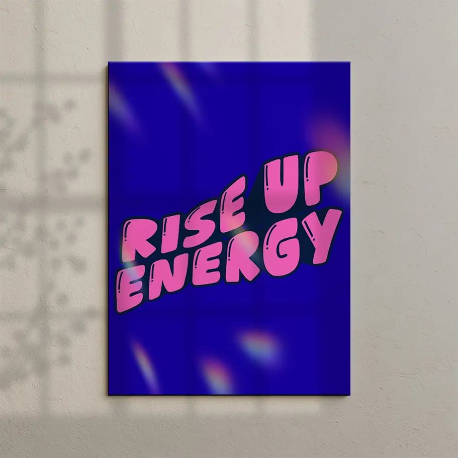 Rise Up Energy Renkli Motivasyon Poster