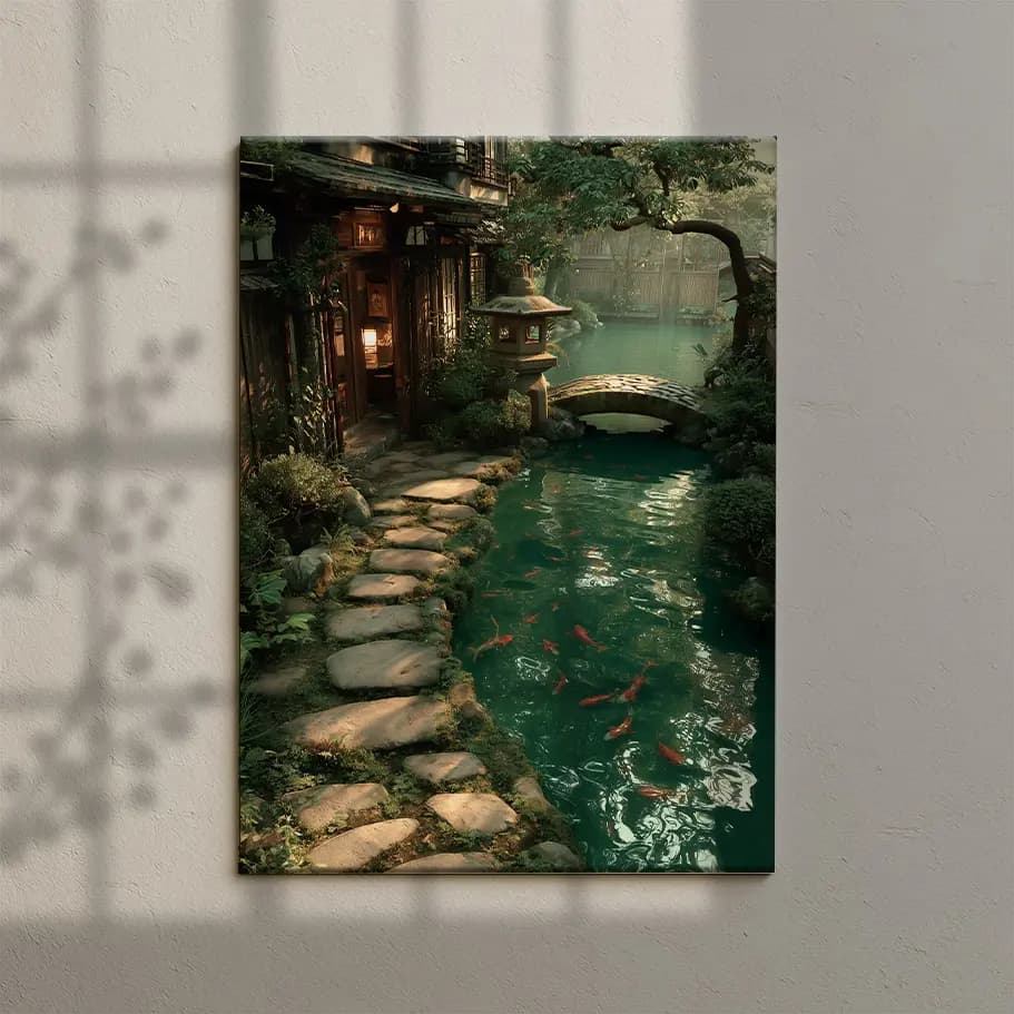 Koi Havuzu Manzara Posteri