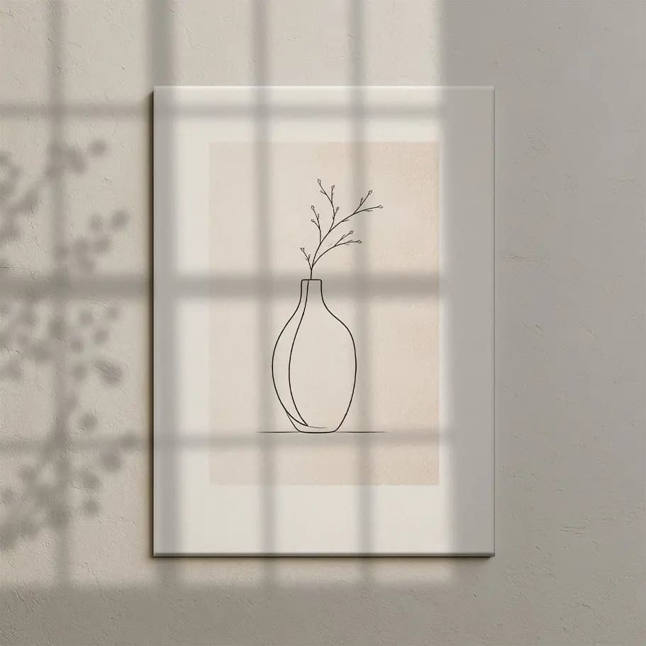 Minimal Vazo Line Art Poster