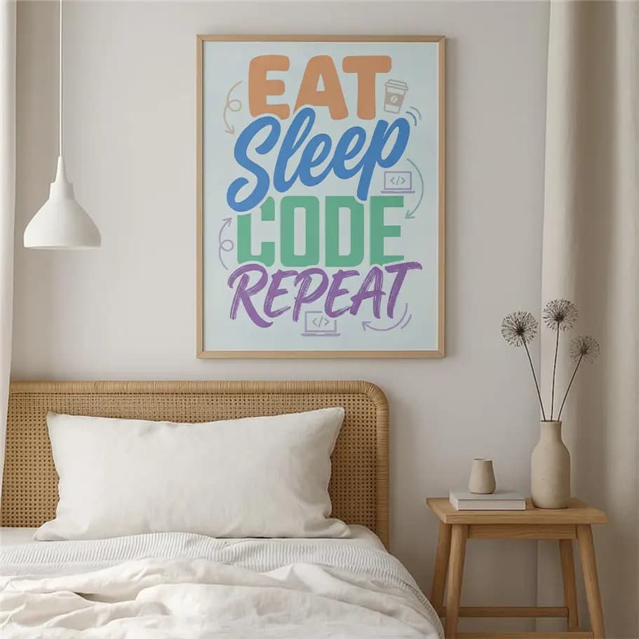 Eat Sleep Code Repeat Posteri