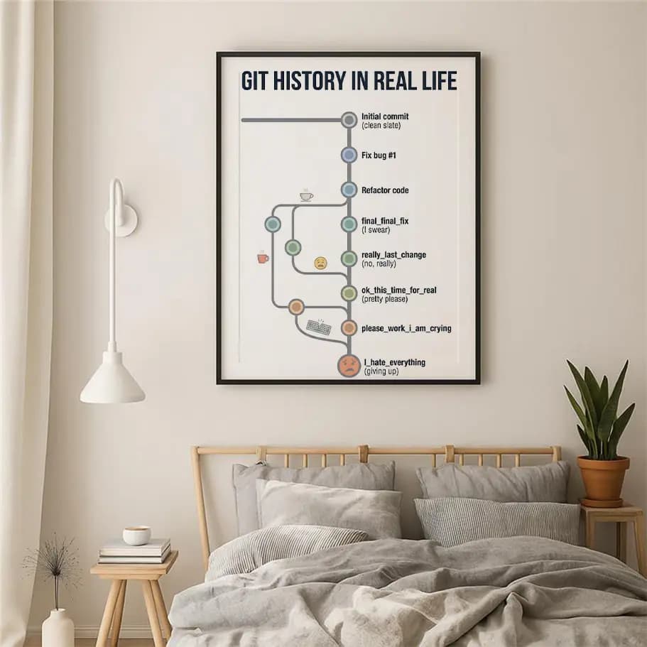 Git History in Real Life Poster