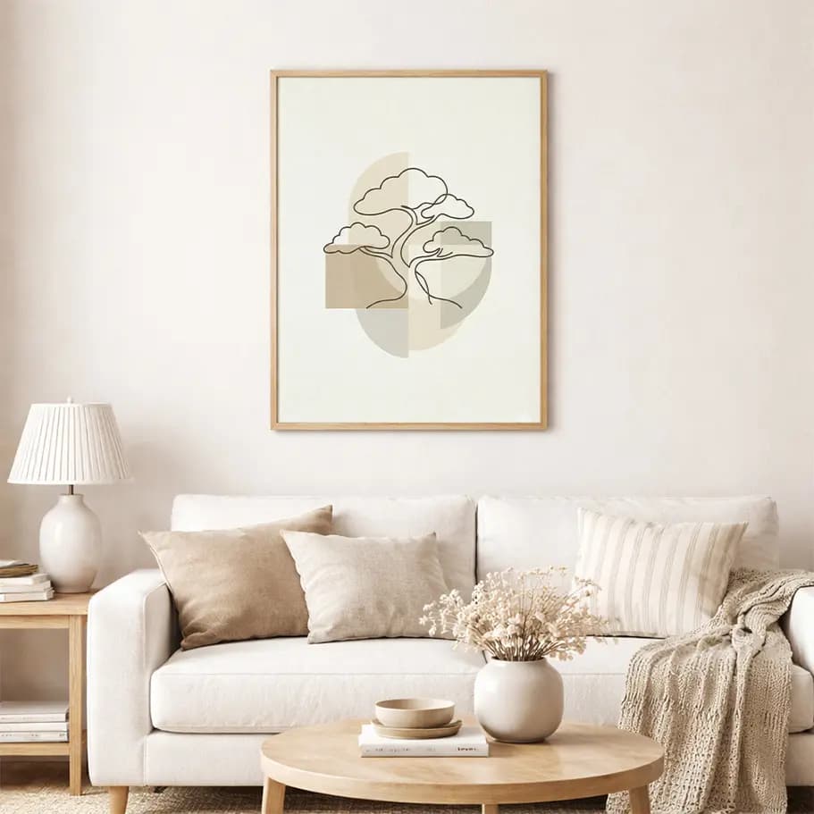 Minimal Ağaç Çizimi Poster