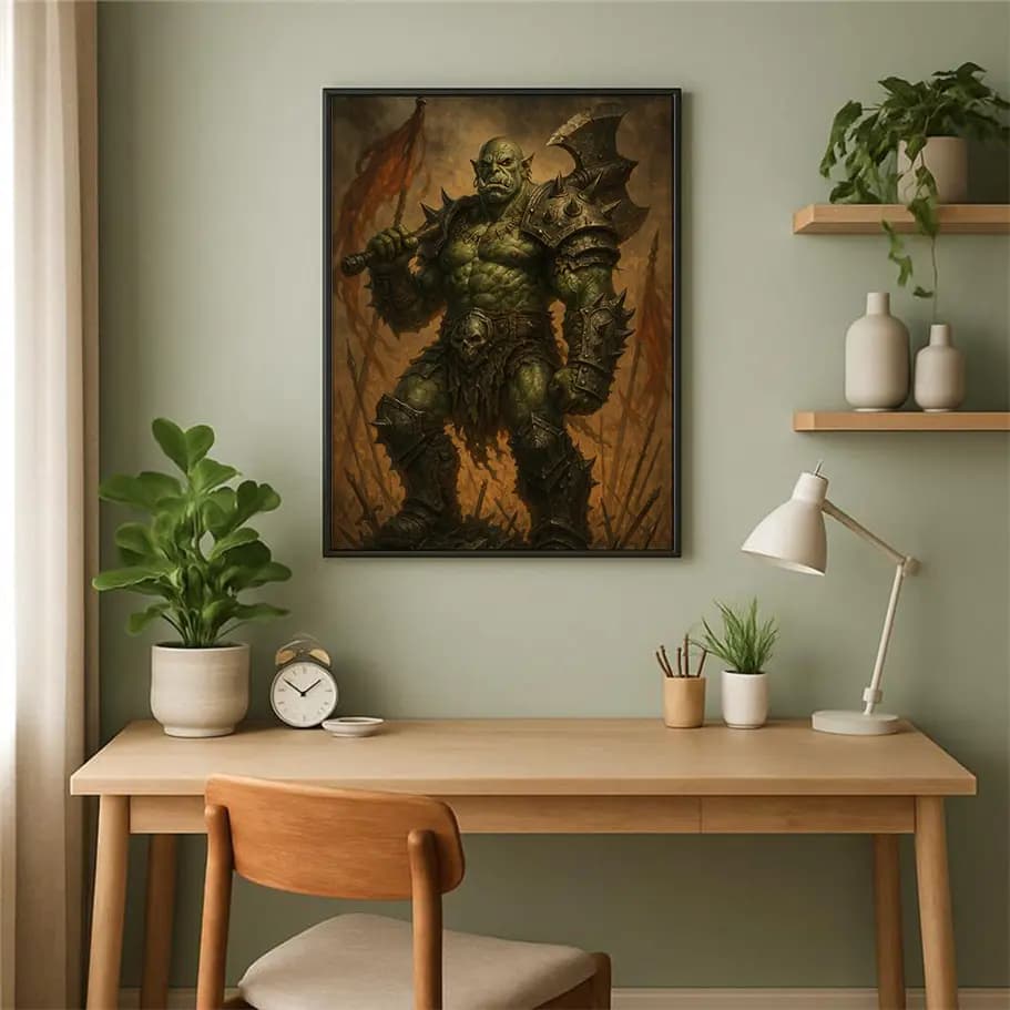 Fantastik Ork Savaşçı Posteri