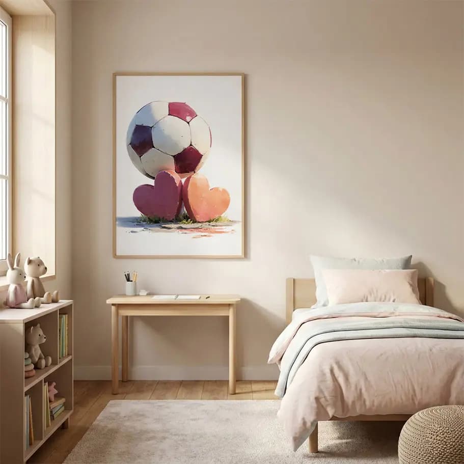 Futbol ve Aşk Temalı Poster