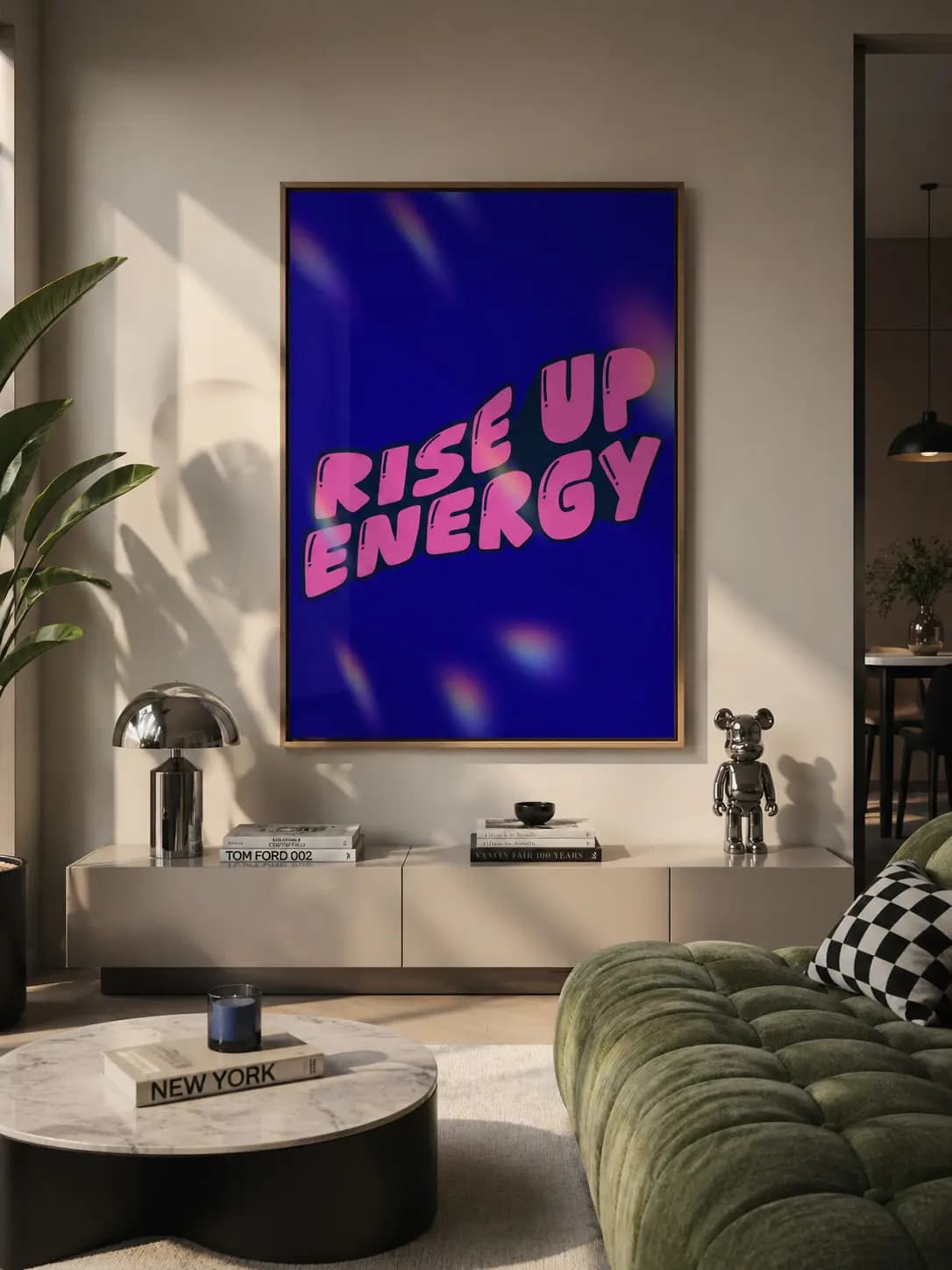 Rise Up Energy Renkli Motivasyon Poster