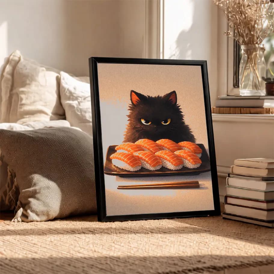 Siyah Kedi ve Suşi Posteri