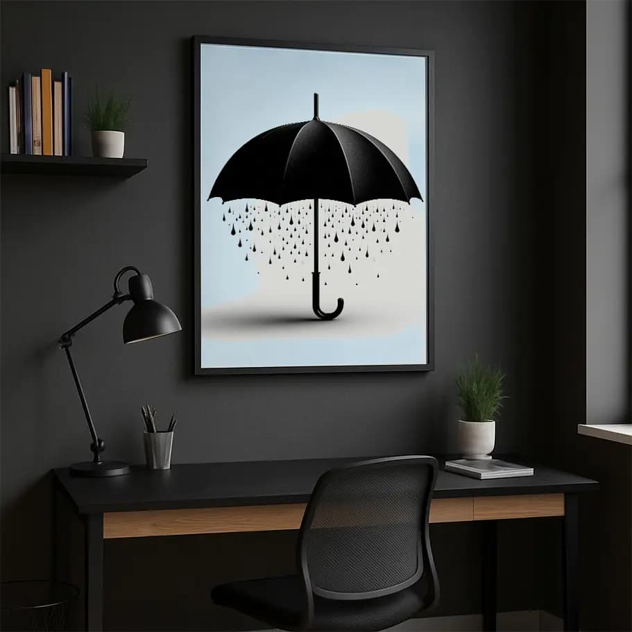 Minimal Şemsiye Poster