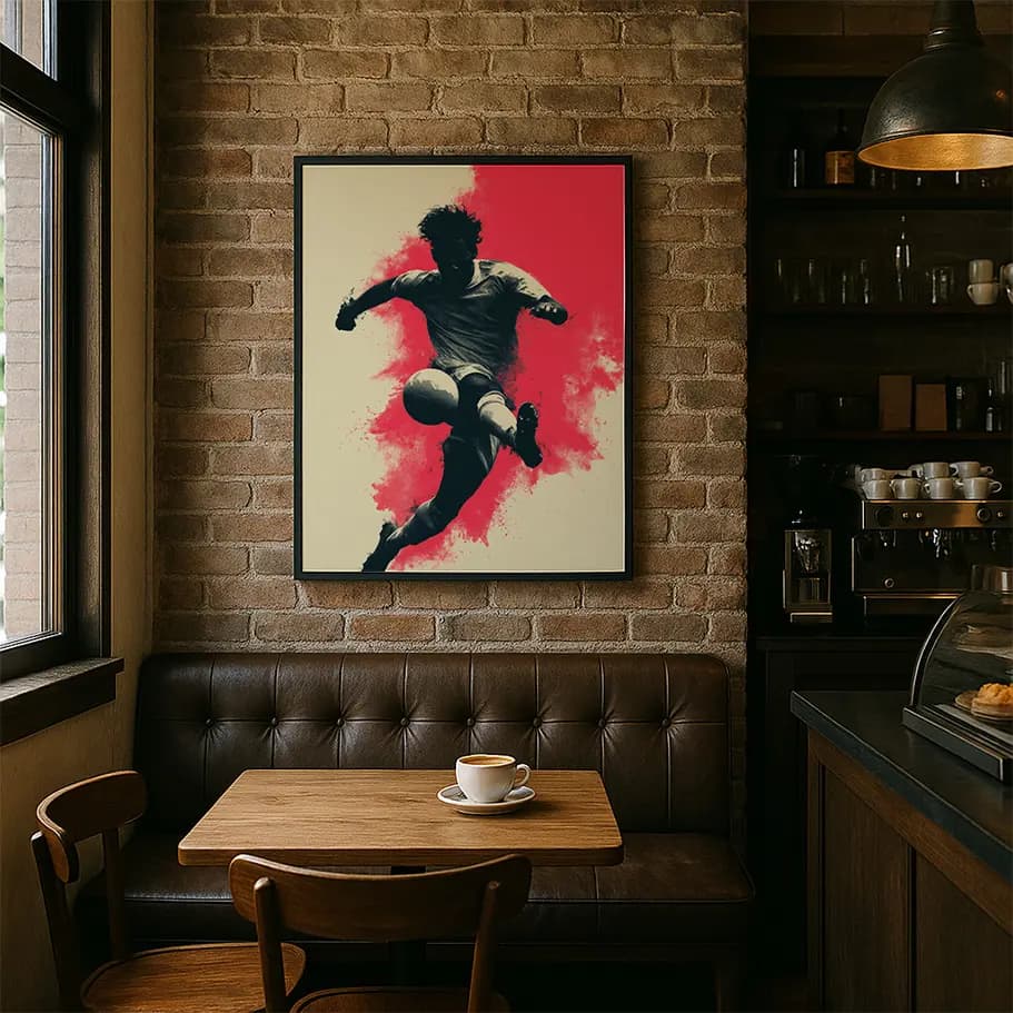 Siluet Futbolcu Posteri