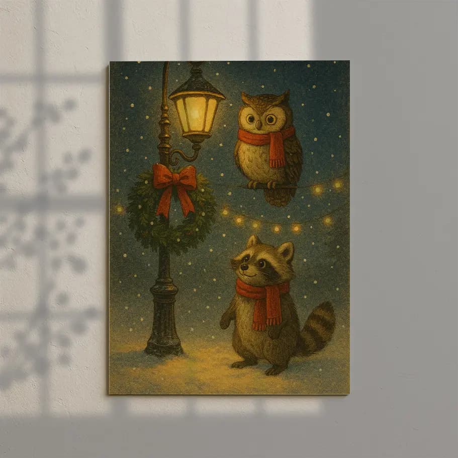 Sevimli Baykuş ve Rakun